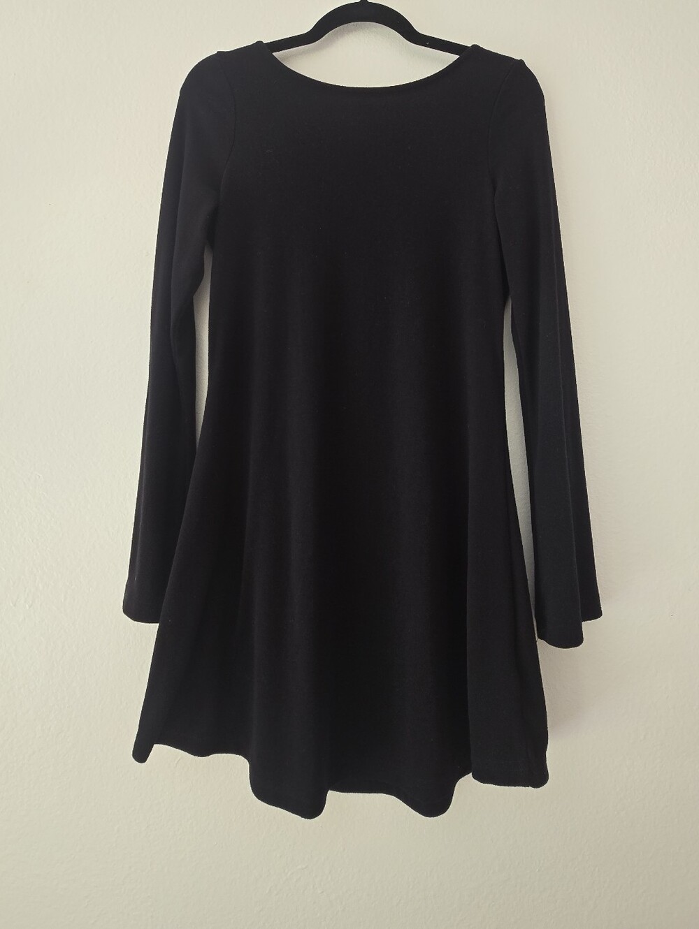 Free People Rosalia Black Long-Sleeve Backless Mini Dress - Picture 2 of 6